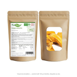 Sachet kraft 100 g FruitsTropicaux - mangue séchée bio