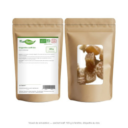 Gingembre confit bio - sachet kraft 100 g